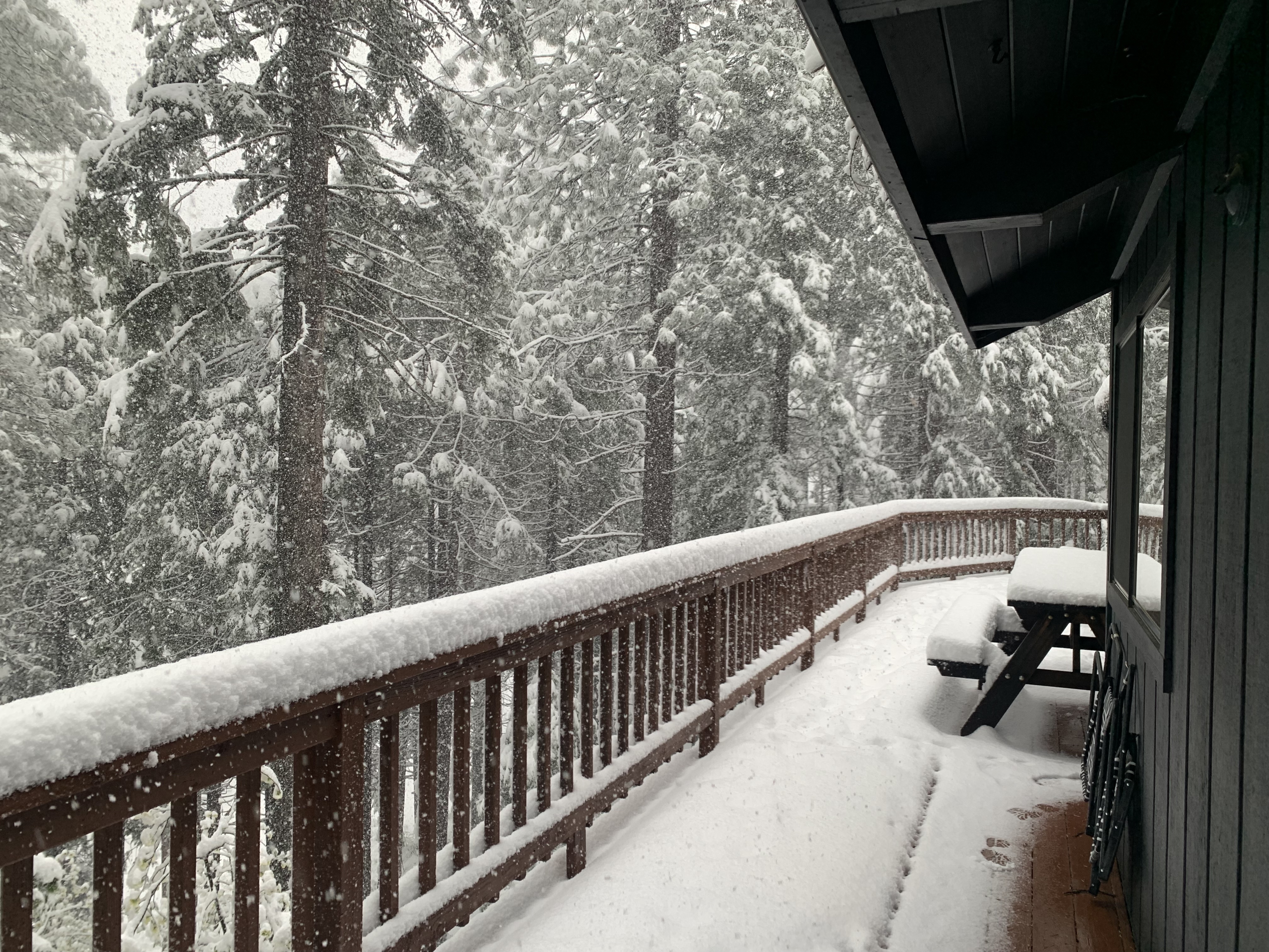 Exterior in winter snow